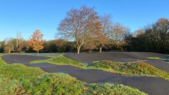 BMX pump track in Baddow Hall Park